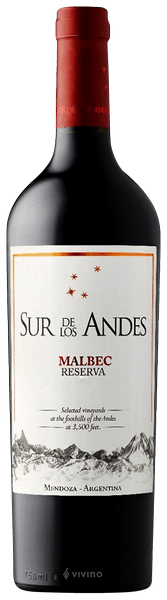 Bodega Sur de Los Andes Reserva Malbec 2022 750 ML