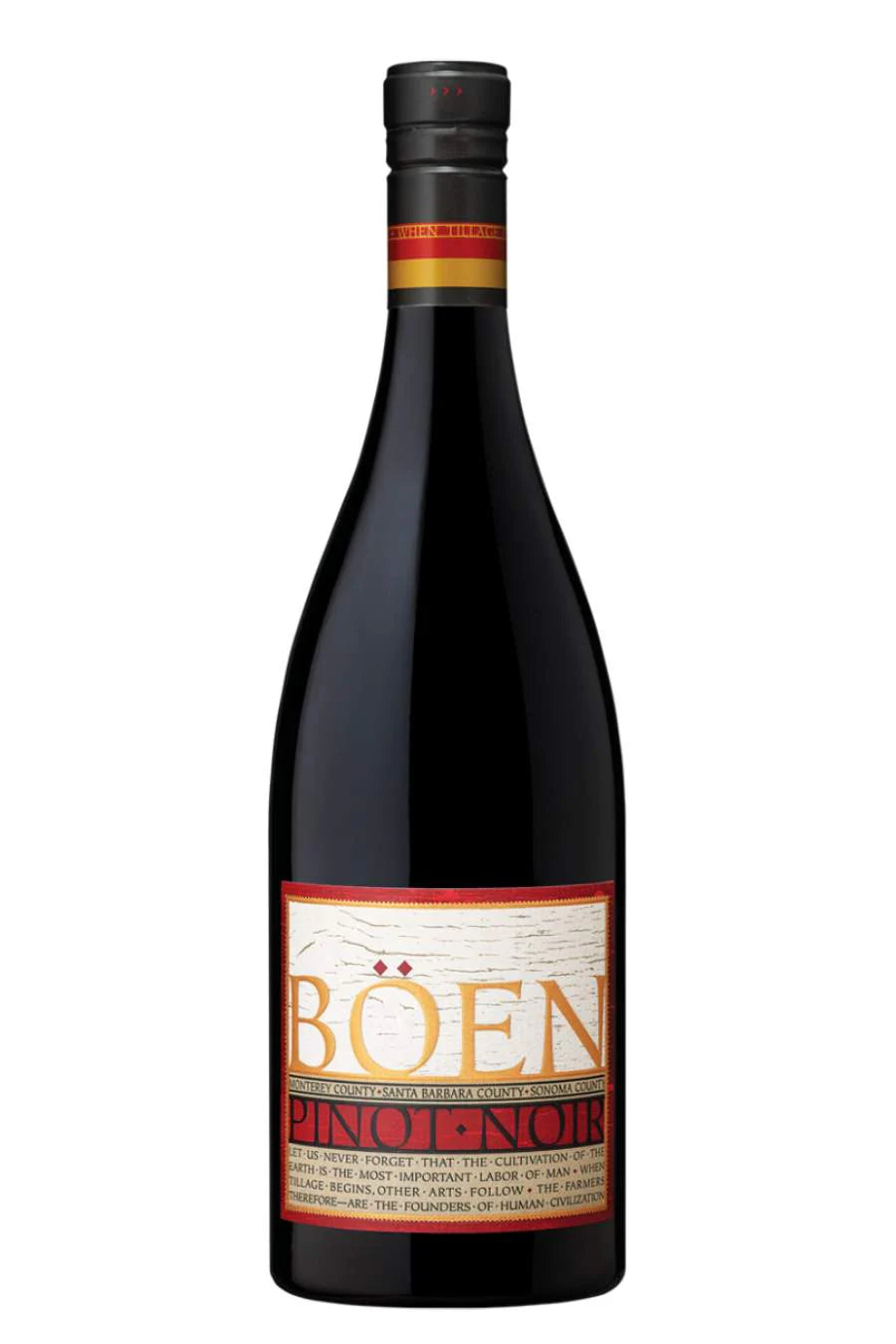 Boen Pinot Noir Santa Barbara Monterey And Sonoma Counties California 2023 750 ML