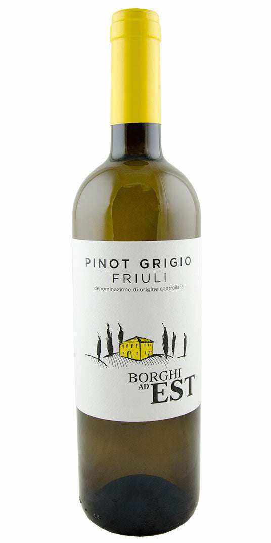 Borghi Ad Est Friuli Pinot Grigio 750 ML bottle with citrus, green apple, and pear notes.