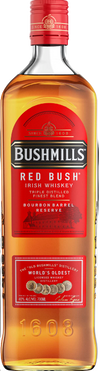 Bushmills Triple Distilled Red Bush Finest Blended Bourbon Barrel Reserve Irish Whiskey 1 L