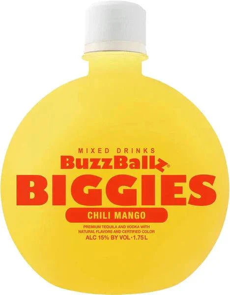 Buzzballz Biggies Chili Mango Cocktail 1.75 L bottle with tropical mango and spicy chili flavor