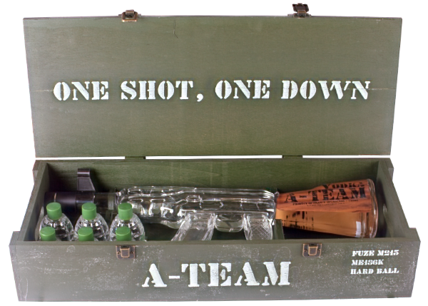 A-Team Swat Gift Set (1 x 750 ML AK47 Vodka & 6 x 200ML Grenades)