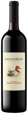 Canvasback Red Mountain Cabernet Sauvignon 2022 bottle with bird label and black capCanvasback Red Mountain Cabernet Sauvignon 2022 wine bottle with duck illustration label