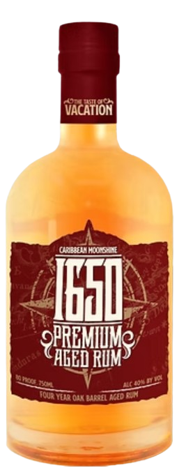 Caribbean Moonshine s 1650 Premium Aged Rum 750 ML