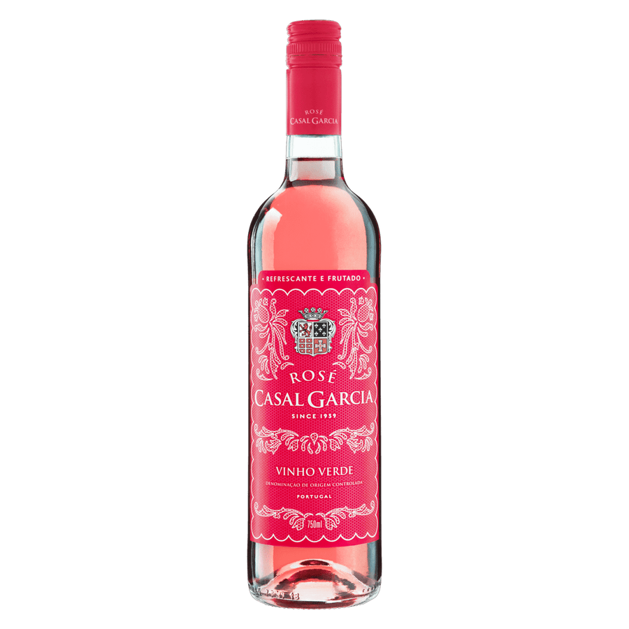 Casal Garcia Vinho Verde Rose Wine 750 ML bottle with pink rosé and fresh berry notes