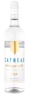 Cathead Honeysuckle Vodka 1L bottle with floral honey and citrus label design