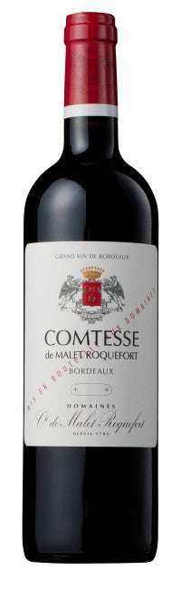 Comtesse De Malet Roquefort Bordeaux Rouge 750 ML French Red Wine Bottle