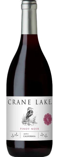 Crane Lake Cellars Pinot Noir California 750ml bottle with ripe cherry and raspberry notes
