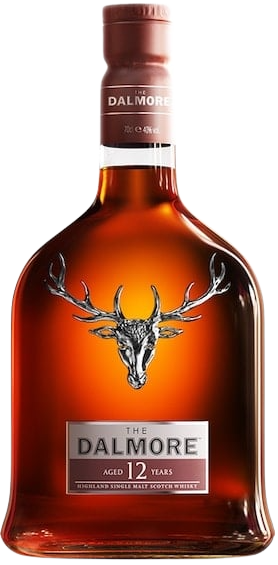 Dalmore 12 Year Single Malt Scotch whisky bottle 750ML with rich sherry cask flavor and smooth texture