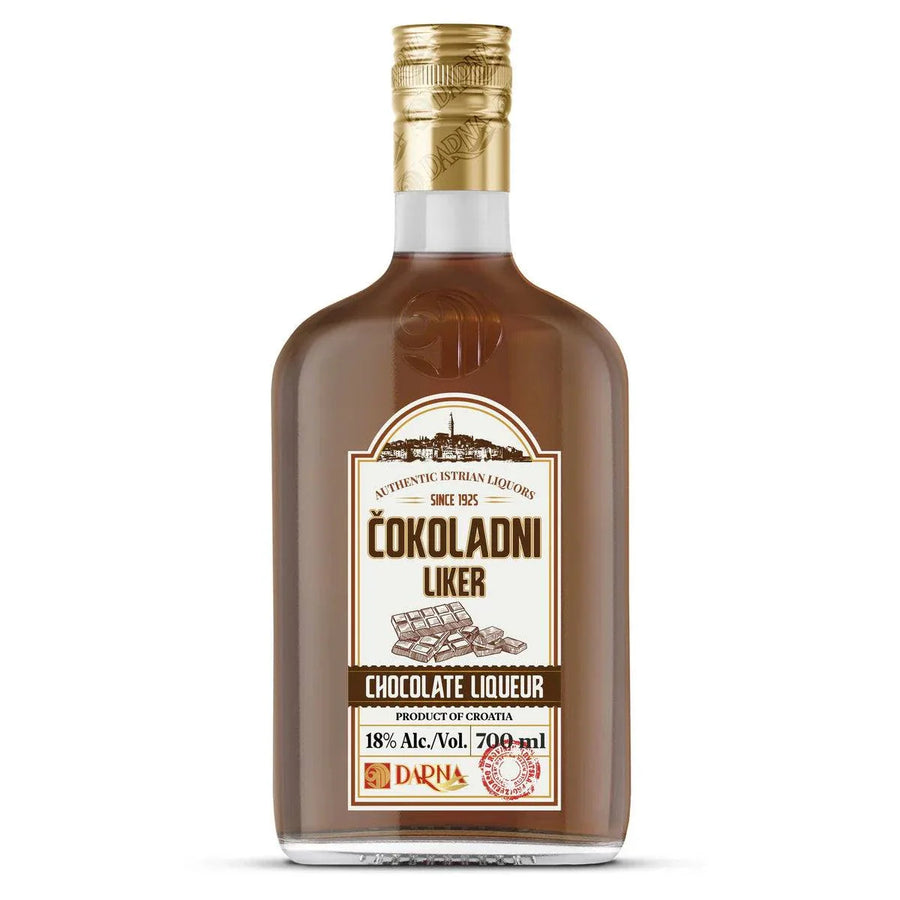 Darna Chocolate Custard Liqueur 700 ML bottle showcasing rich chocolate and creamy custard flavors from Croatian Darna distillery