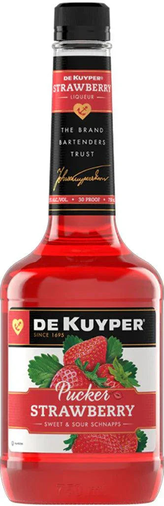 Dekuyper Sour Strawberry Schnapps Pucker 30 750 ML