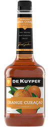 Bottle of Dekuyper Curacao 60 orange liqueur 750ml with citrus flavor for cocktails