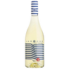 Domaine Laroche Chardonnay low alcohol white wine bottle with blue and white striped label and cap
