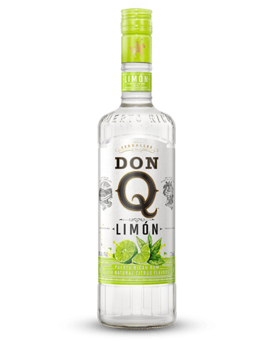 Don Q Limon Puerto Rican rum bottle 1.75L with natural citrus flavors