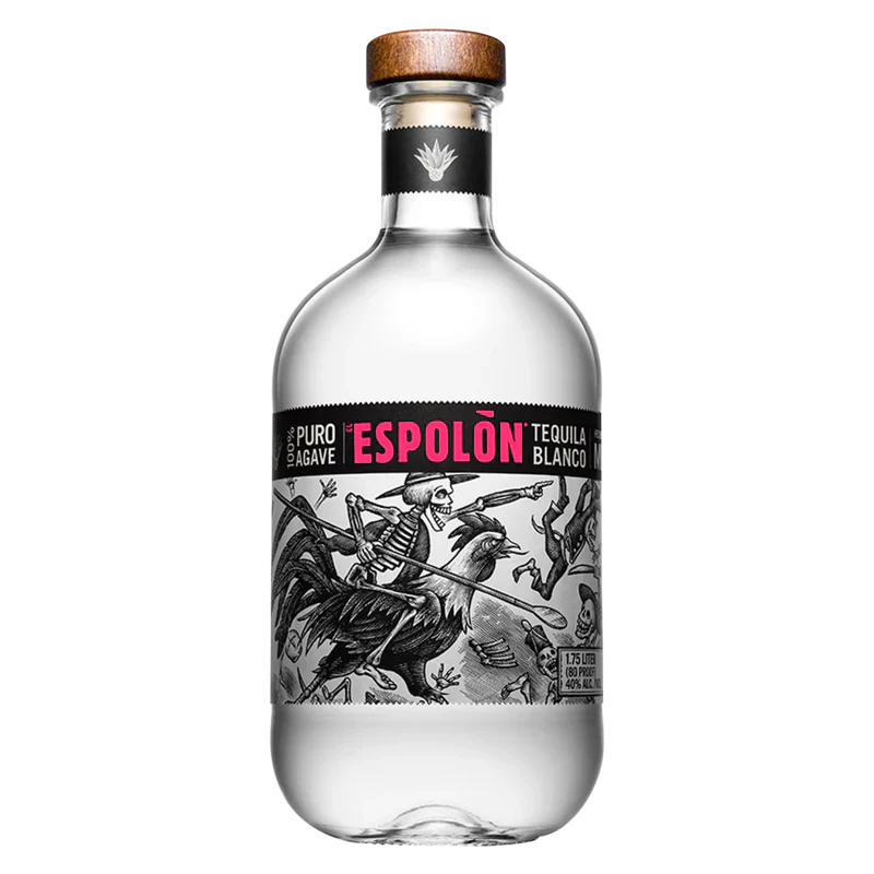 Espolon Tequila Blanco 1.75 L bottle with distinctive rooster label.