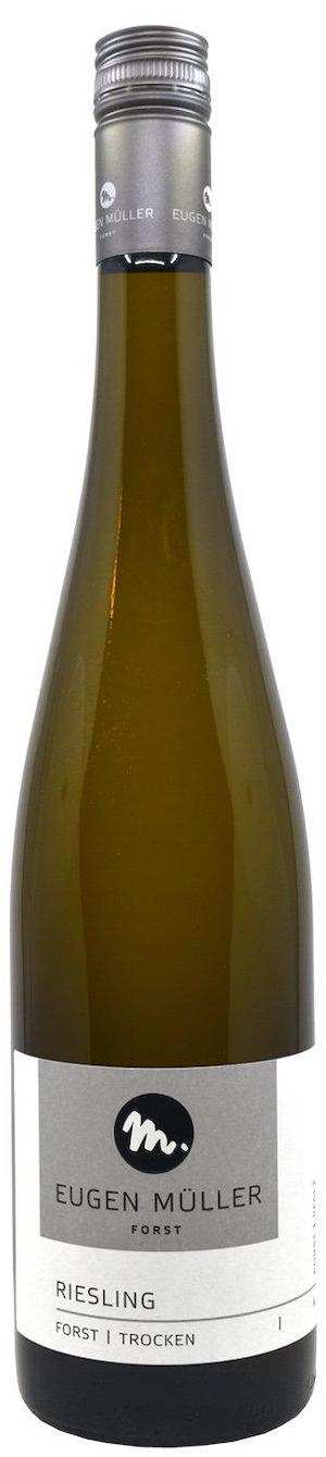 Eugen Muller Riesling Trocken Forst 2020 bottle highlighting fresh citrus and mineral notes