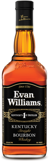 Evan Williams Black Label Kentucky Straight Bourbon whiskey 750ml bottle with rich caramel and vanilla flavors