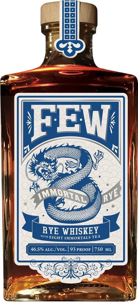 Bottle of Few Immortal Rye Whiskey 93 750 ML infused with immortals tea and rye spice