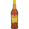 Felipe II Brandy De Jerez Solera 80 750 ML bottle with rich amber color and traditional Spanish label