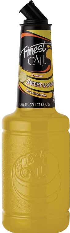 Finest Call Sweet & Sour Concentrate 1L bottle for cocktails with lemon flavor and balanced sweetness