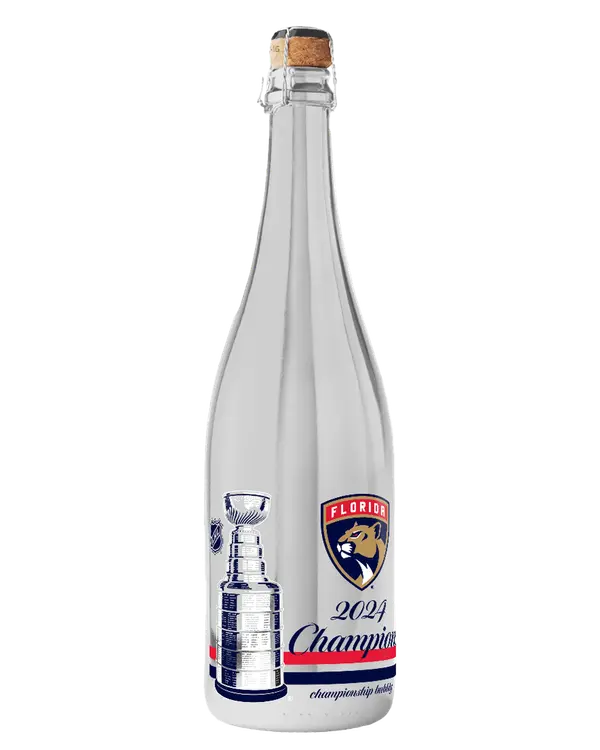 Florida Panthers Stanley Cup Champions Trophy Silver Bubbly 2024 750 ML
