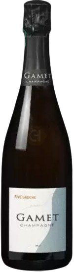 Gamet Champagne Brut Rive Gauche 750 ML sparkling wine bottle with elegant label and festive appeal