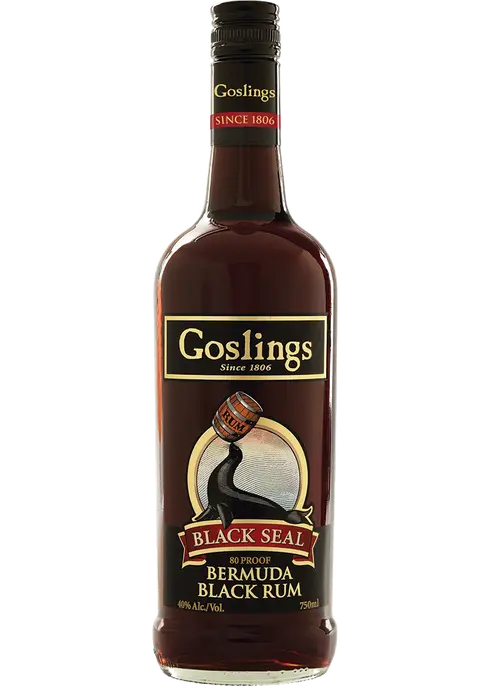 Goslings Black Seal Rum 750 ML premium dark rum bottle