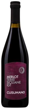 Cusumano Merlot Terre Siciliane 2023 750 ML Sicilian merlot bottle