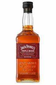 Jack Daniels Triple Mash Bottled-In-Bond Blended Straight Whiskey 700ml bottle with amber liquid and red label