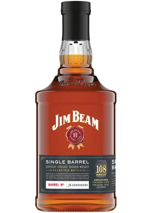 Jim Beam Single Barrel 108 Proof Bourbon 750 ML