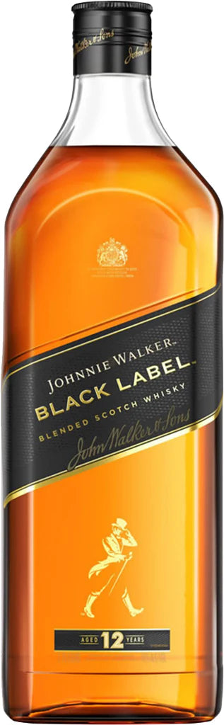 Johnnie Walker Black Label 12 Year Old Blended Scotch Whisky 1.75 L