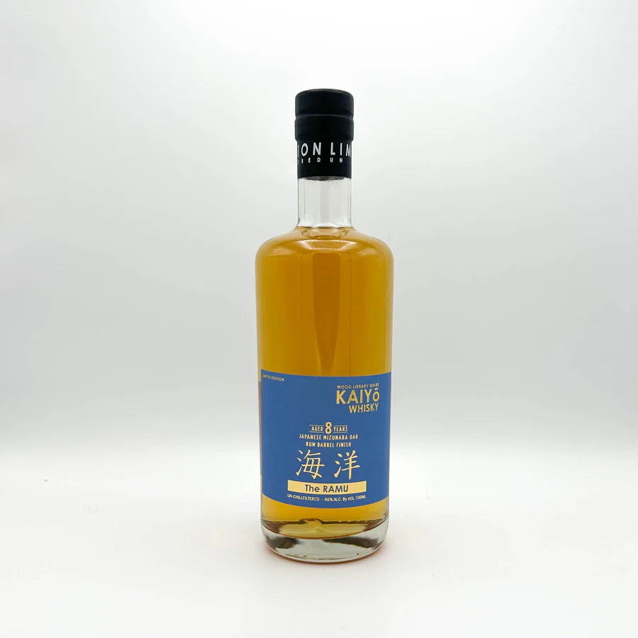 Kaiyo Limited Edition Wood Library Series 8 Years Old The Ramu Japanese Mizunara Oak Rum Barrel Finish 700 ML