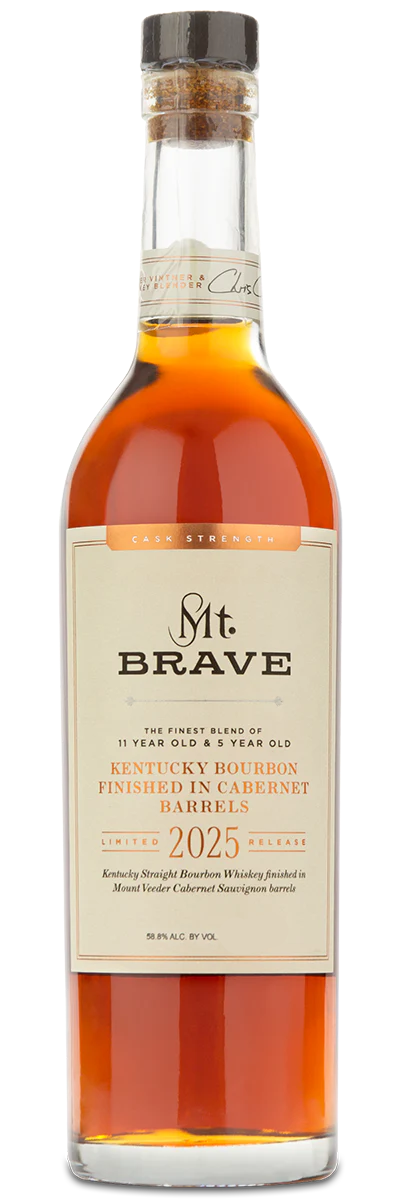 Mt. Brave Blended Bourbon Cask Strength Finished In Cabernet Barrels 2025 118.6 750 ML