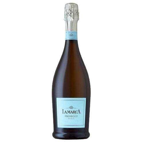 La Marca Prosecco 750 ML bottle with blue label and foil.