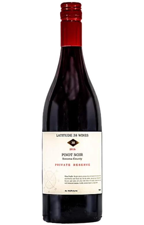 Latitude 38 Wines Pinot Noir Private Reserve Sonoma County  750 ML