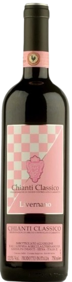 Bottle of Livernano Chianti Classico 750 ML Italian red wine with red cherry and violet aromas