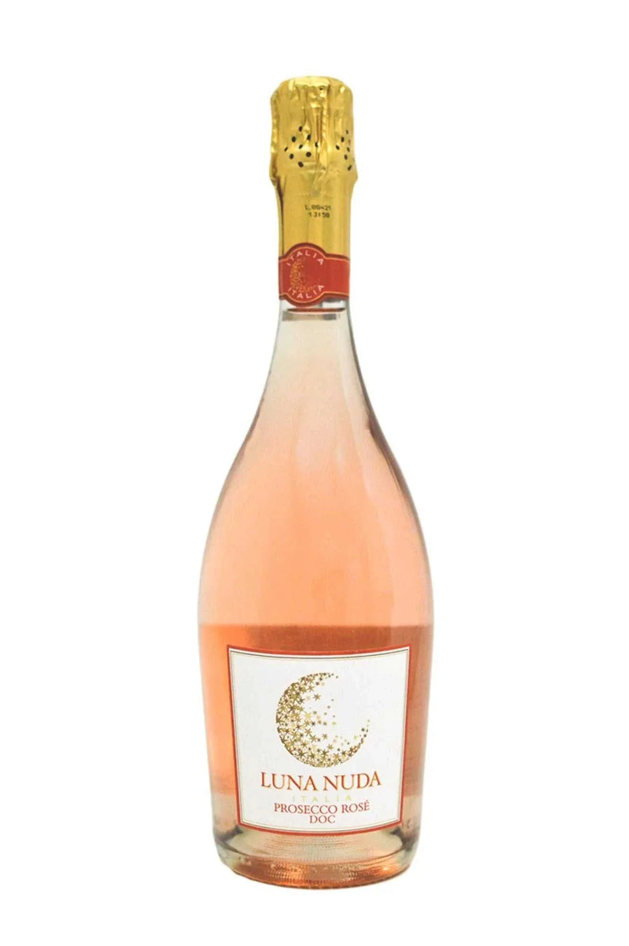 Bottle of Luna Nuda Prosecco Rosé 750 ML sparkling wine with red berry and citrus notes