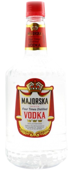 Majorska Premium Vodka 80 750 ML clear smooth spirit bottle with red cap