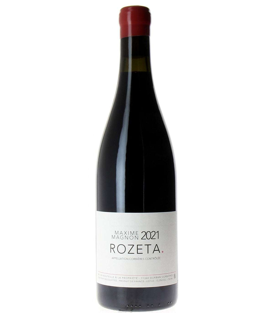 Bottle of Maxime Magnon Corbieres Rouge Rozeta 2020 French red wine 750 ML