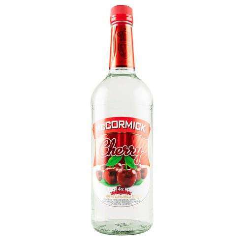 McCormick Co Cherry Vodka 1L bottle with cherry flavor label and red cap
