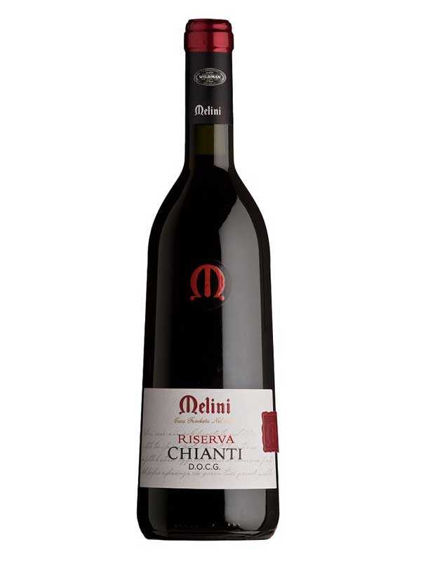 Melini Chianti Riserva 750 ML Italian red wine bottle with deep ruby color and elegant label