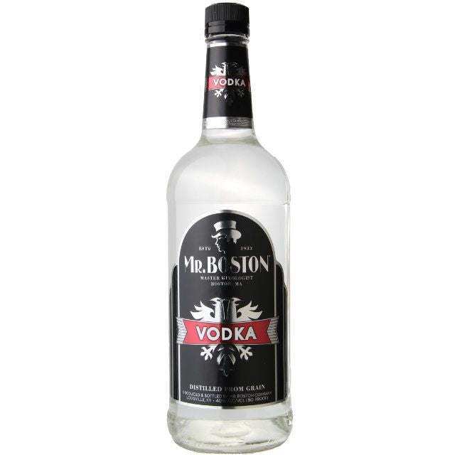Mr Boston Vodka 1.75 L bottle on white background