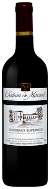 Bottle of Chateau de Macard Bordeaux Supérieur wine with a visible label.