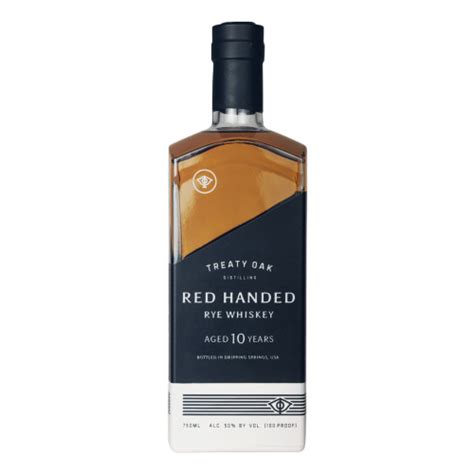 Treaty Oak Red Handed Rye Whiskey Aged 10 Years 750 ML