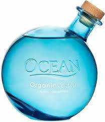 Ocean Vodka 1.75L bottle, premium organic spirit from Hawaii with unique round design.
