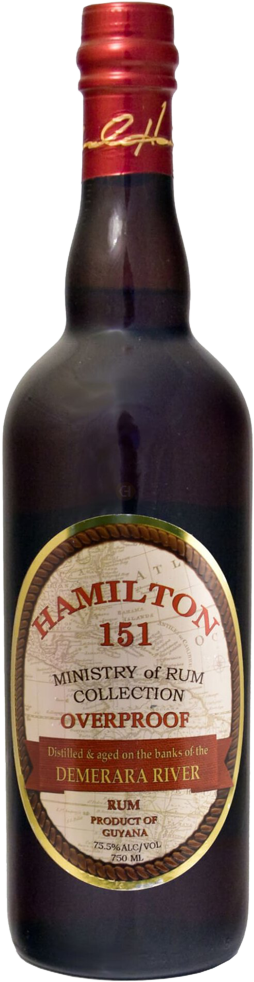 Hamilton Ministry of Rum Ministry Of Rum Collection Demerara Overproof 151 Proof 750 ML