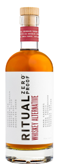 Ritual Zero Proof Whiskey Alternative non-alcoholic spirit bottle 750ml with oak, caramel, vanilla, and spice flavors