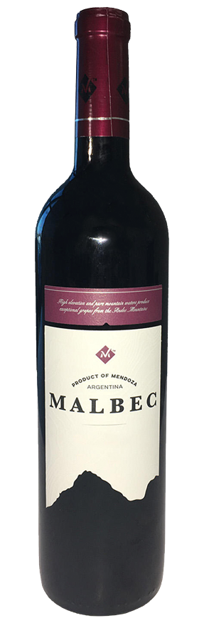 Bottle of Member'S Mark Malbec 750 ML red wine with rich fruit aromas and smooth finish
