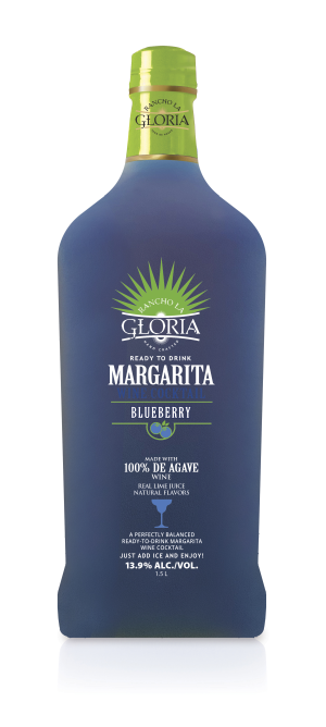 Rancho La Gloria Blueberry Margarita Wine Cocktail 1.5 L bottle with 100% Blue Agave.