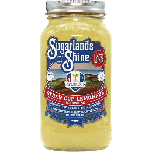 Sugarlands Limited Edition Ryder Cup Lemonade Moonshine 750ml bottle.